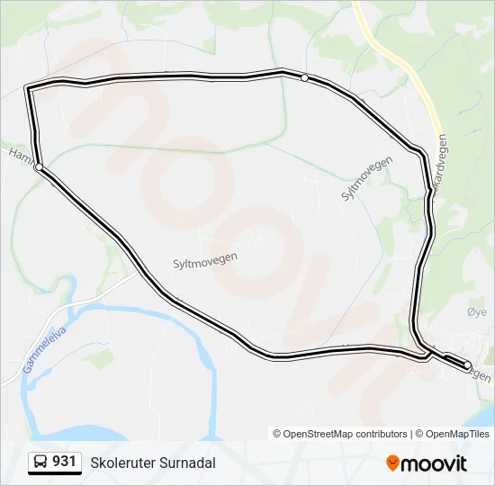 931 Bus Line Map