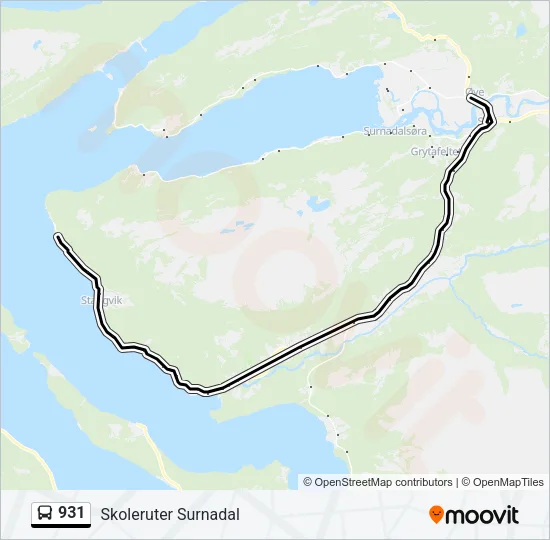 931 Bus Line Map