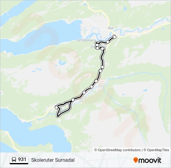 931 Bus Line Map
