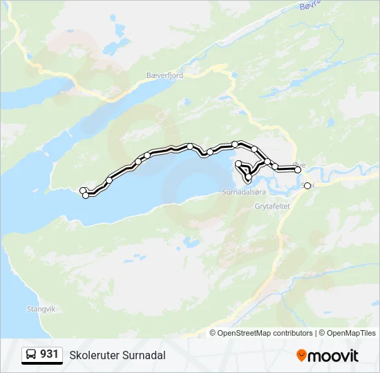 931 Bus Line Map