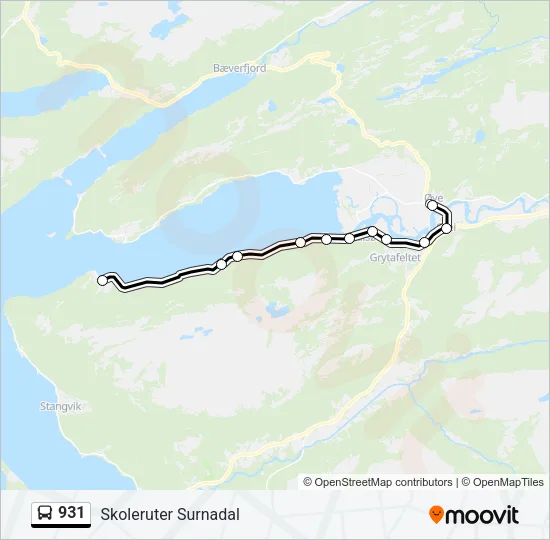 931 Bus Line Map