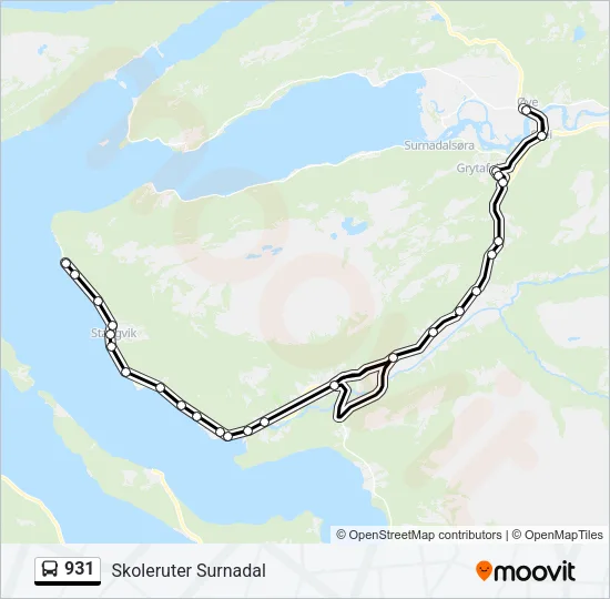 931 Bus Line Map
