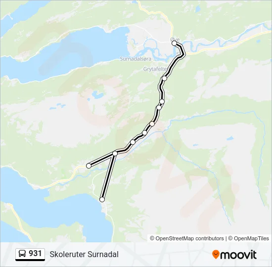 931 Bus Line Map