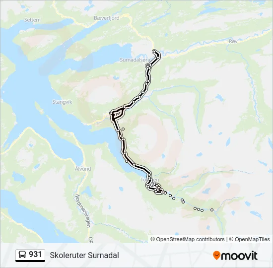 931 Bus Line Map