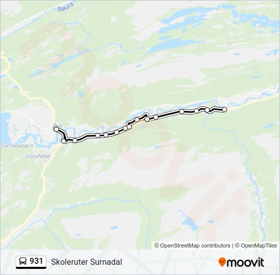 931 Bus Line Map