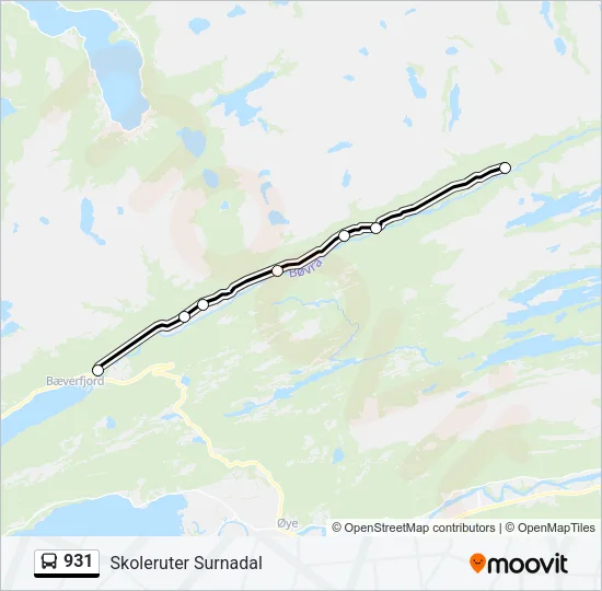 931 Bus Line Map