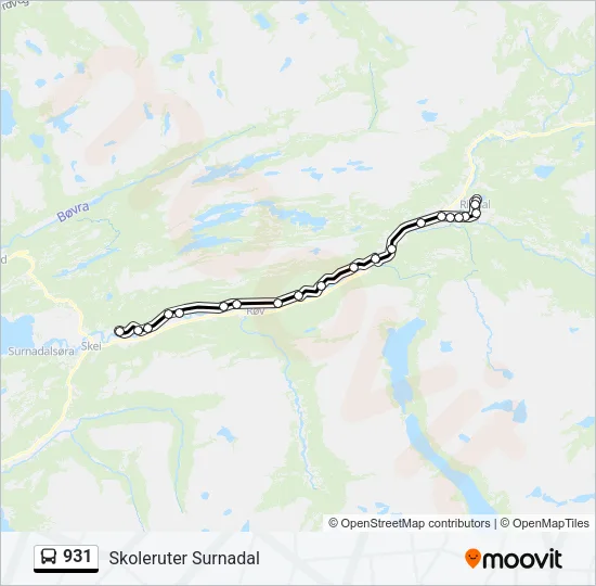 931 Bus Line Map