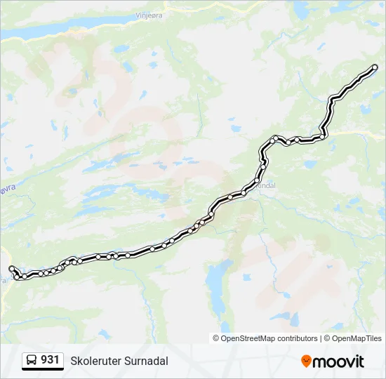 931 Bus Line Map