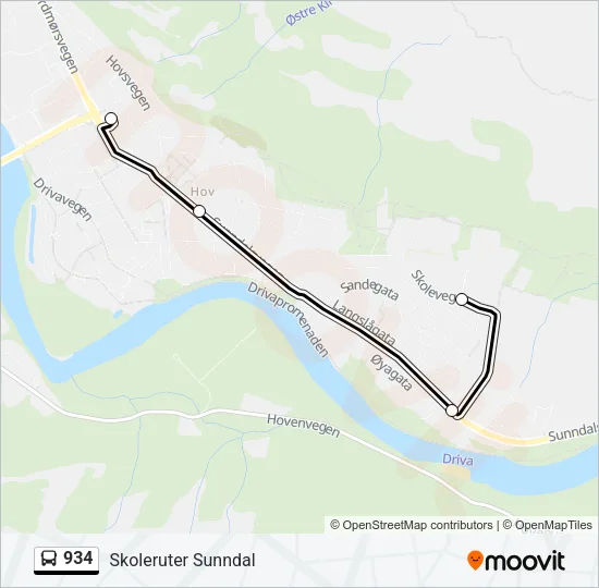 934 Bus Line Map