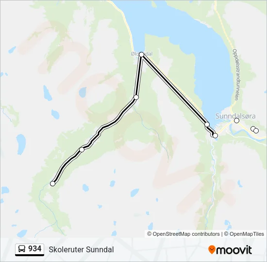 934 Bus Line Map