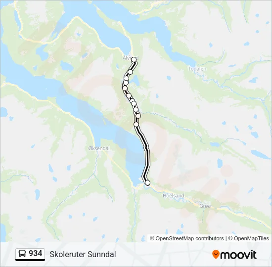 934 Bus Line Map