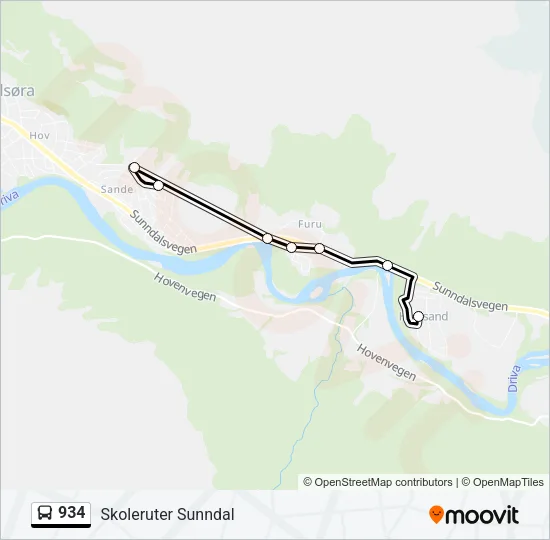 934 Bus Line Map
