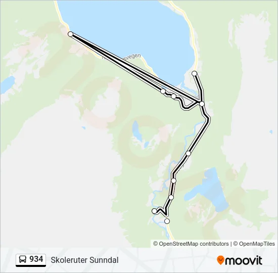 934 Bus Line Map