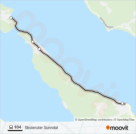 934 Bus Line Map