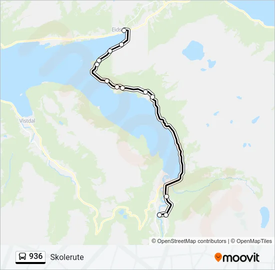 936 Bus Line Map