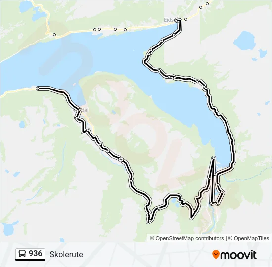 936 Bus Line Map