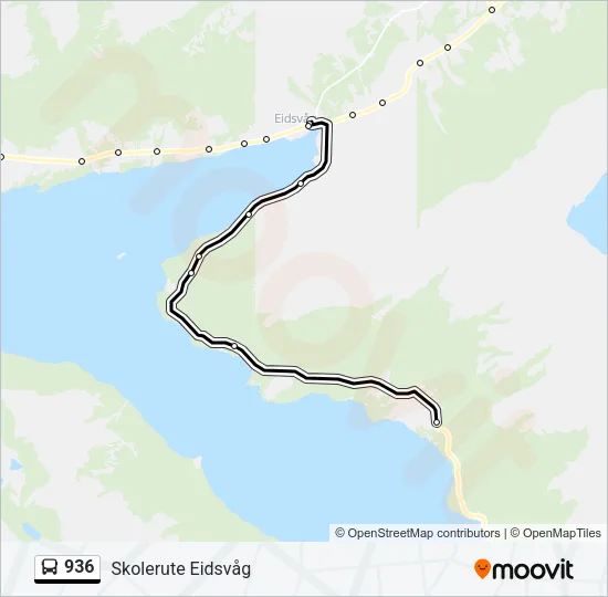 936 Bus Line Map
