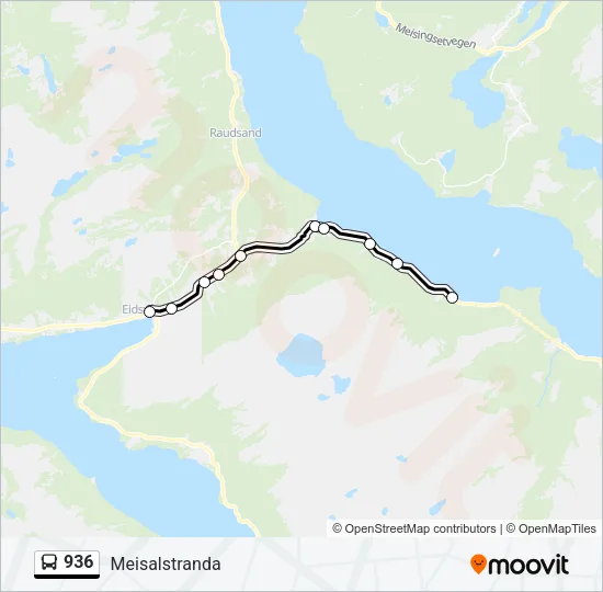 936 Bus Line Map