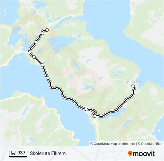 937 Bus Line Map
