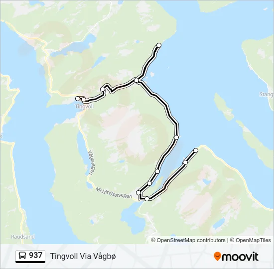 937 Bus Line Map