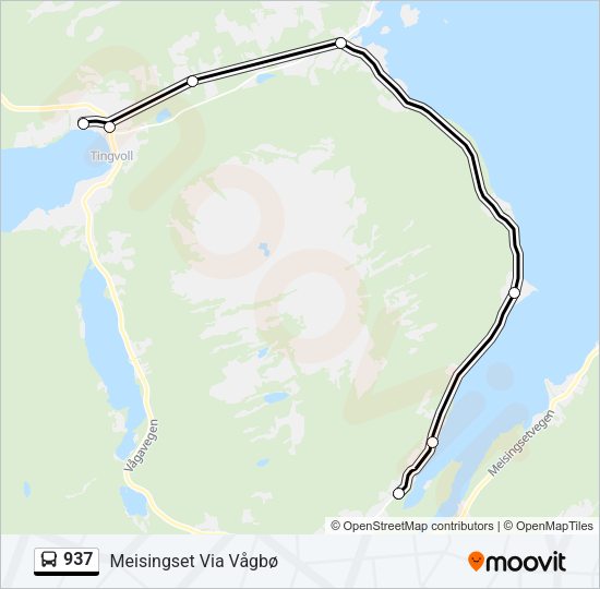 937 Bus Line Map