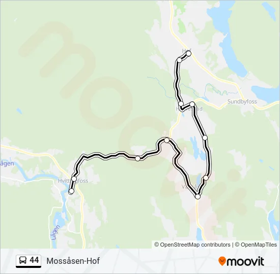 44 Bus Line Map