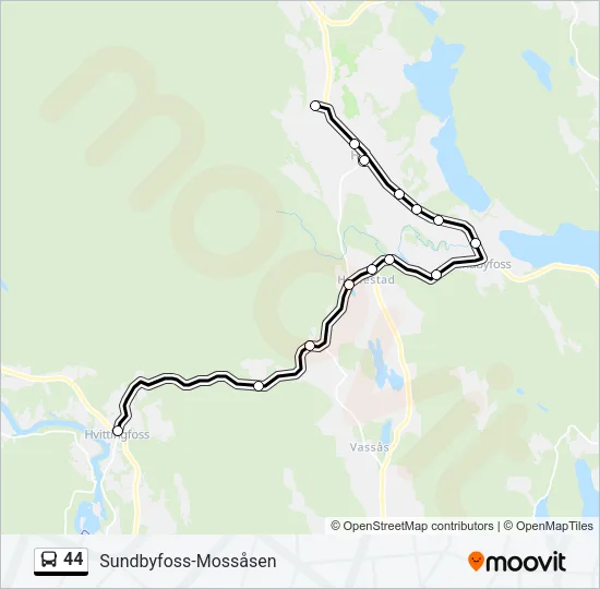 44 Bus Line Map