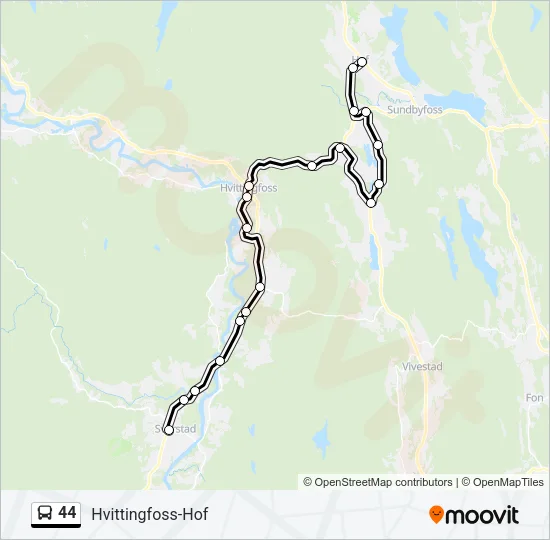 44 Bus Line Map