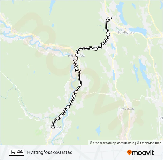 44 Bus Line Map