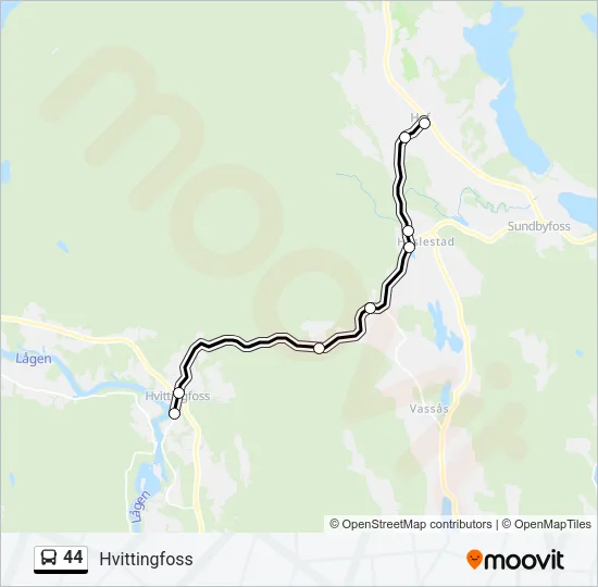44 Bus Line Map