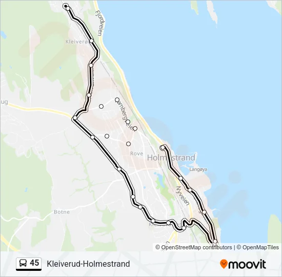 45 Bus Line Map