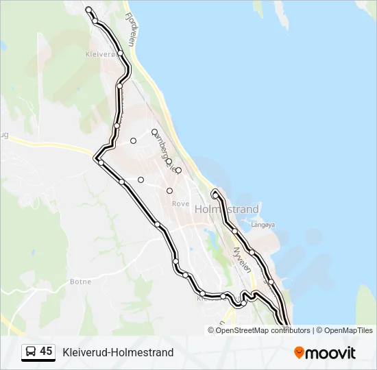 45 Bus Line Map
