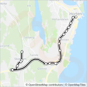 70 Bus Line Map