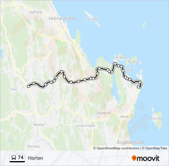 74 Bus Line Map