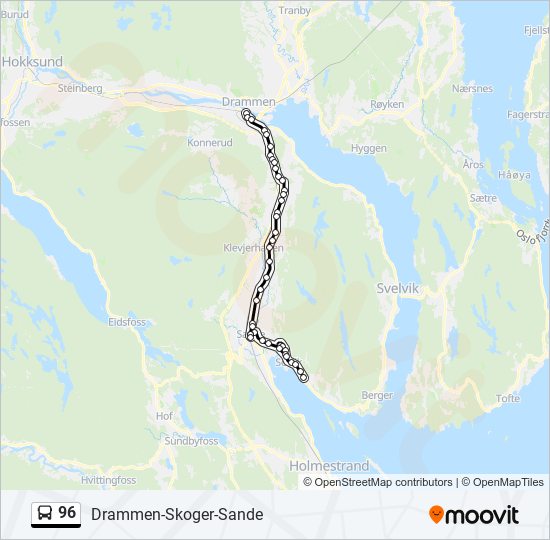 96 bus Line Map