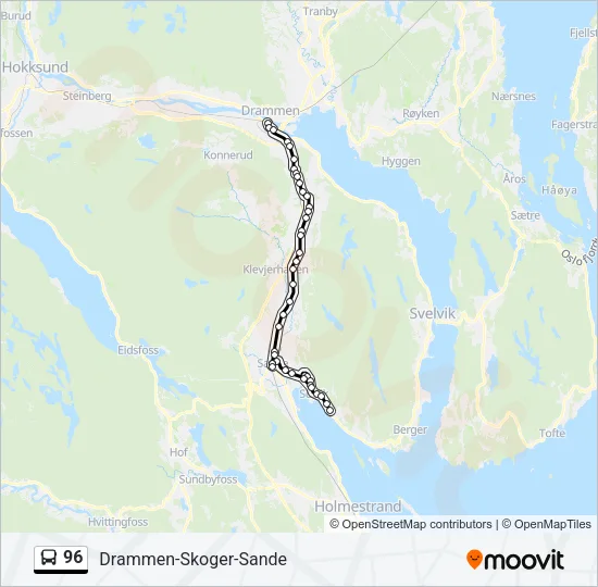 96 Bus Line Map