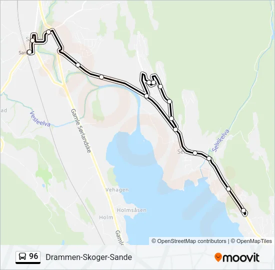96 Bus Line Map