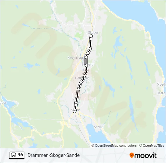 96 Bus Line Map