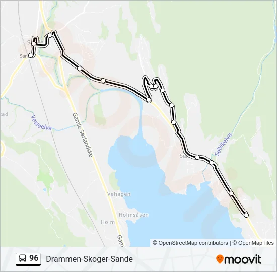 96 Bus Line Map