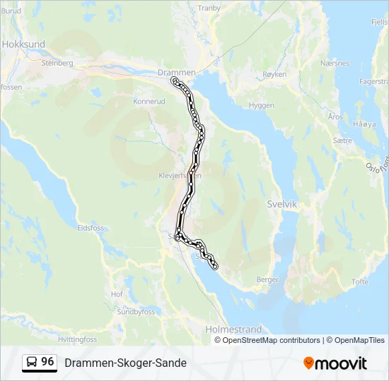 96 Bus Line Map
