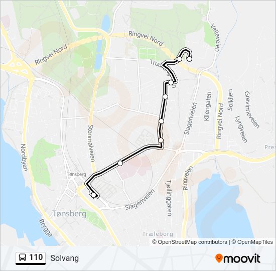 110 Bus Line Map