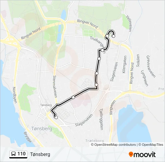 110 Bus Line Map