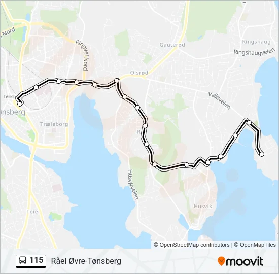 115 Bus Line Map