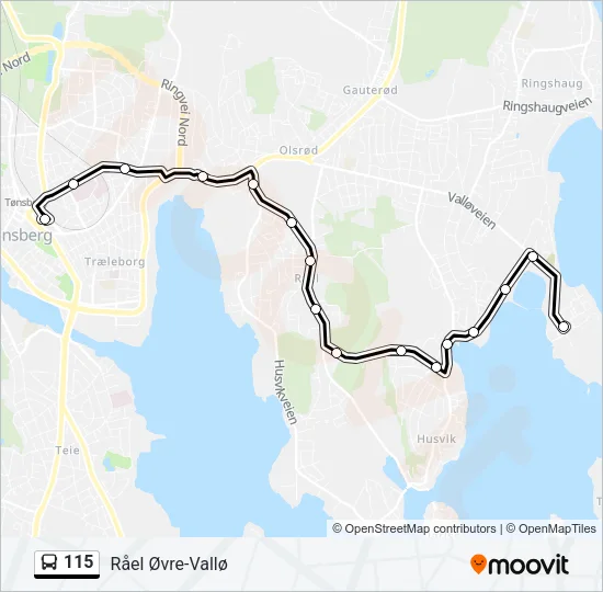 115 Bus Line Map