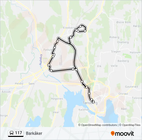 117 Bus Line Map