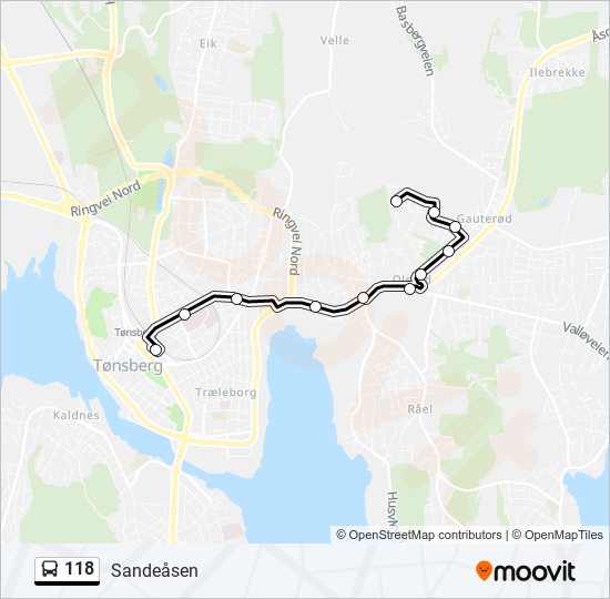 118 bus Line Map