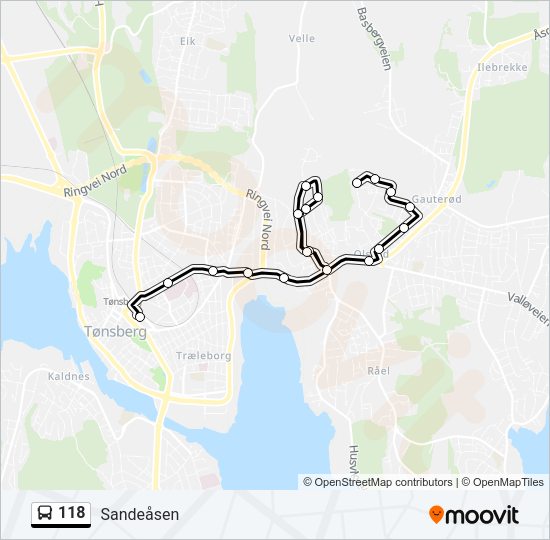118 Bus Line Map