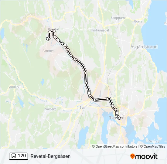 120 Bus Line Map