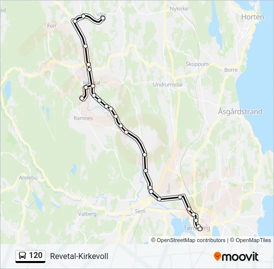 120 Bus Line Map