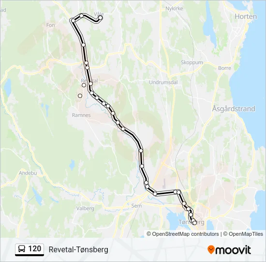 120 Bus Line Map